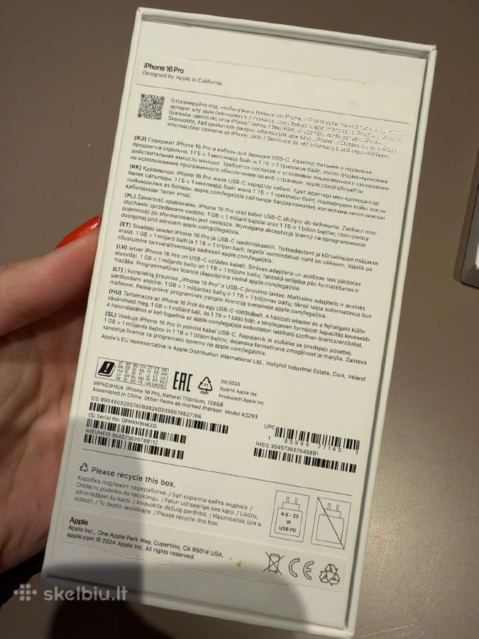 iPhone 16 Pro Natural Titanium 128gb - nuotraukos Nr. 17