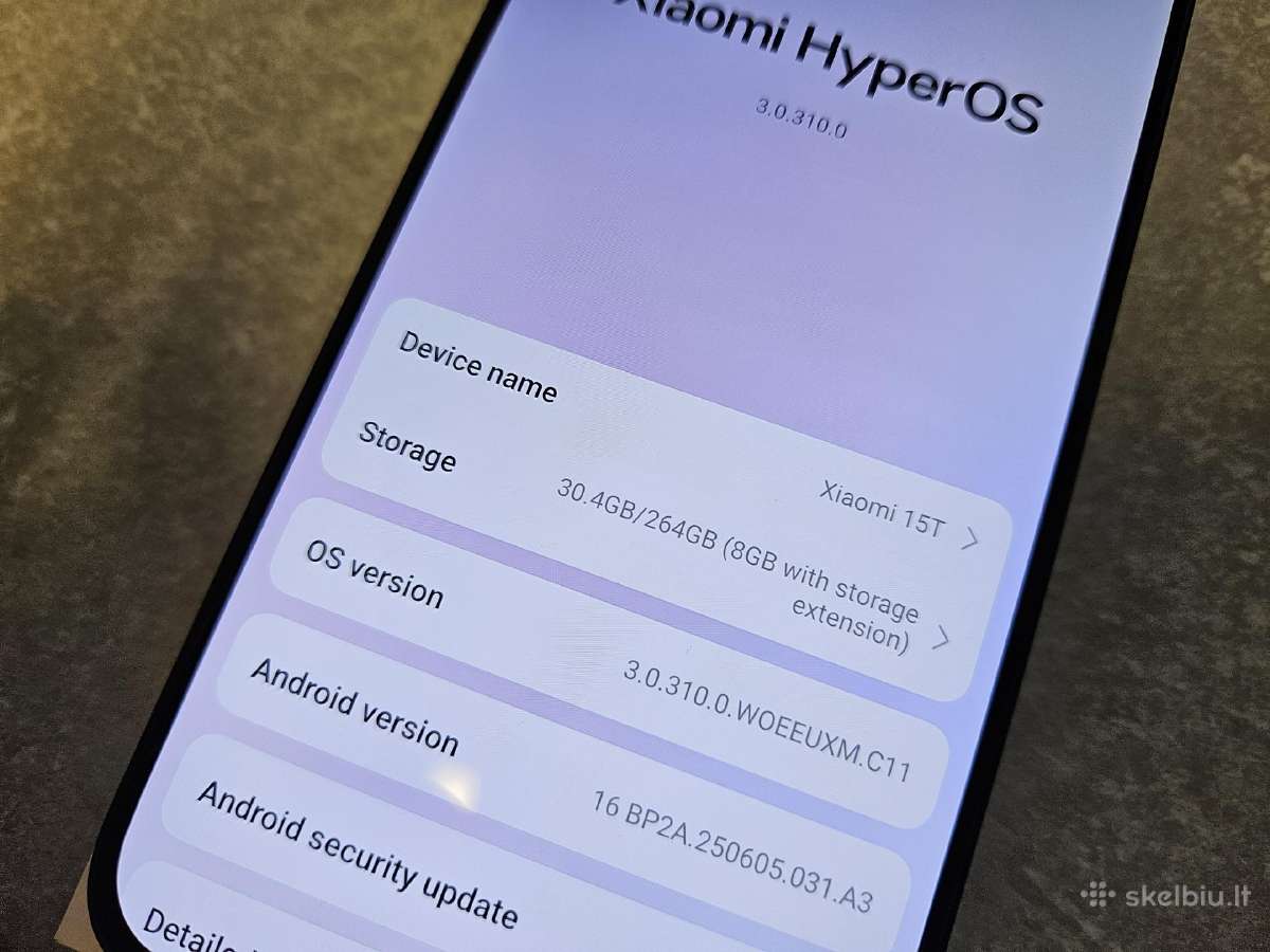 Idealios būklės Xiaomi 15t 256 GB telefonas - nuotraukos Nr. 4