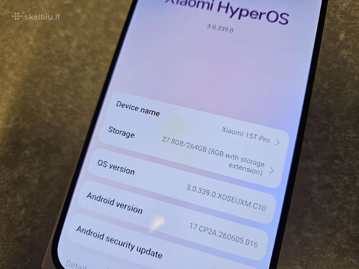 Idealios būklės Xiaomi 15t Pro 256 GB telefonas - nuotraukos Nr. 3