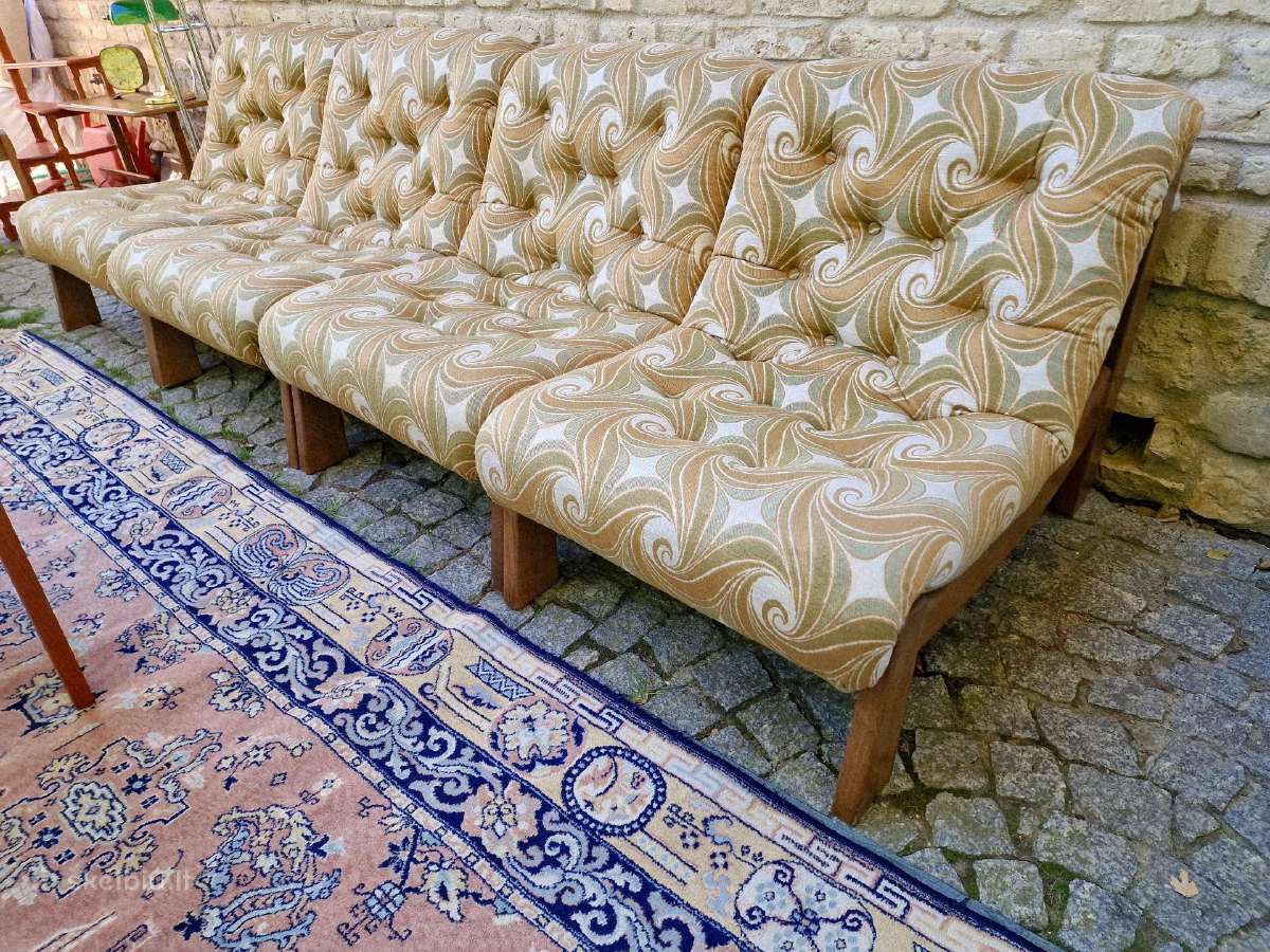 Vintažiniai mid century moduliniai foteliai/sofa - nuotraukos Nr. 29