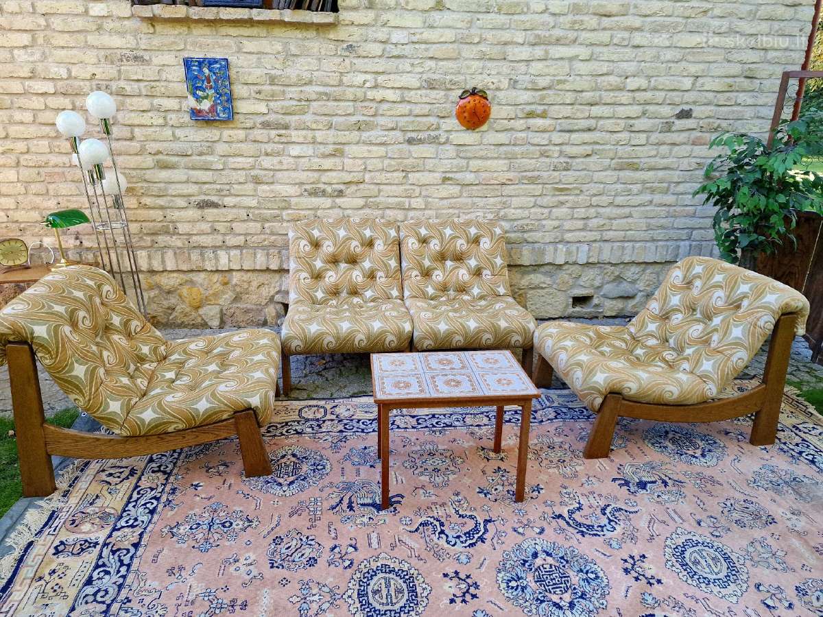 Vintažiniai mid century moduliniai foteliai/sofa - nuotraukos Nr. 38