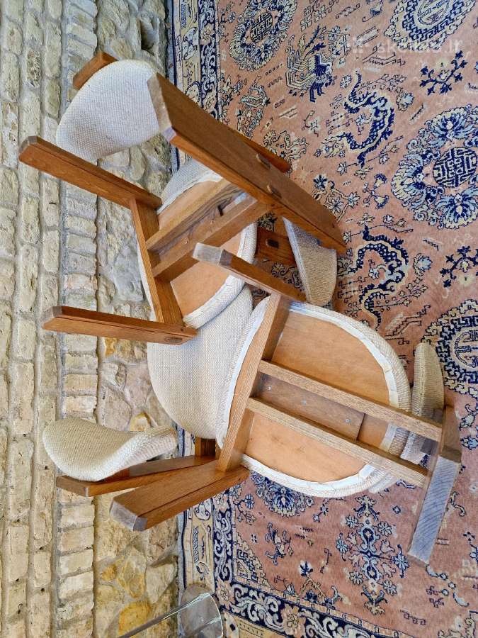 Vintažinės mid century ąžuolo masyvo kėdės - nuotraukos Nr. 35