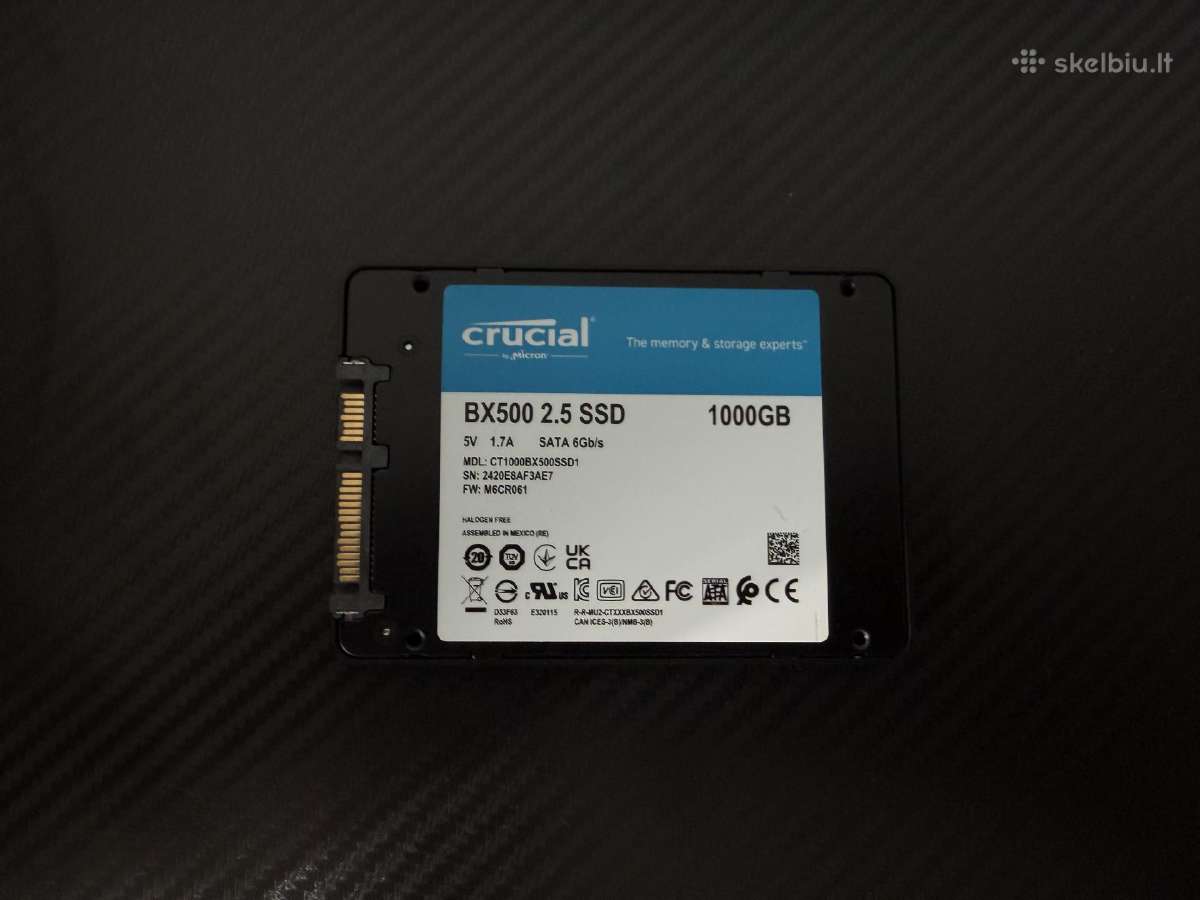 SSD Crucial Bx500 1tb - nuotraukos Nr. 2