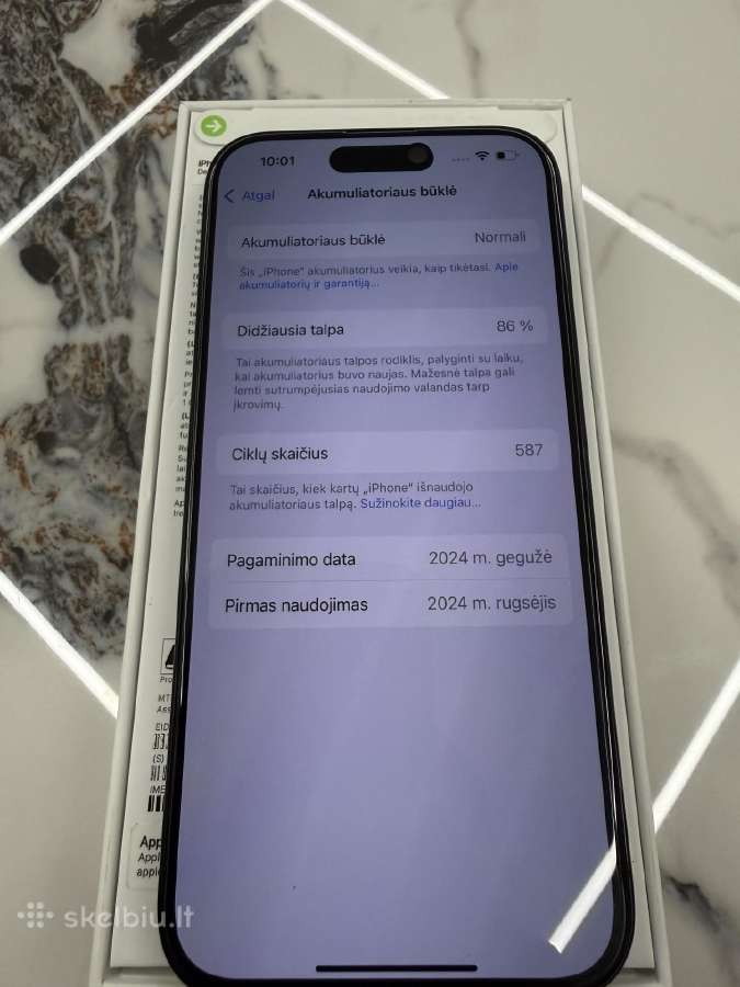iPhone 15 pro 128gb Black titanium - nuotraukos Nr. 12