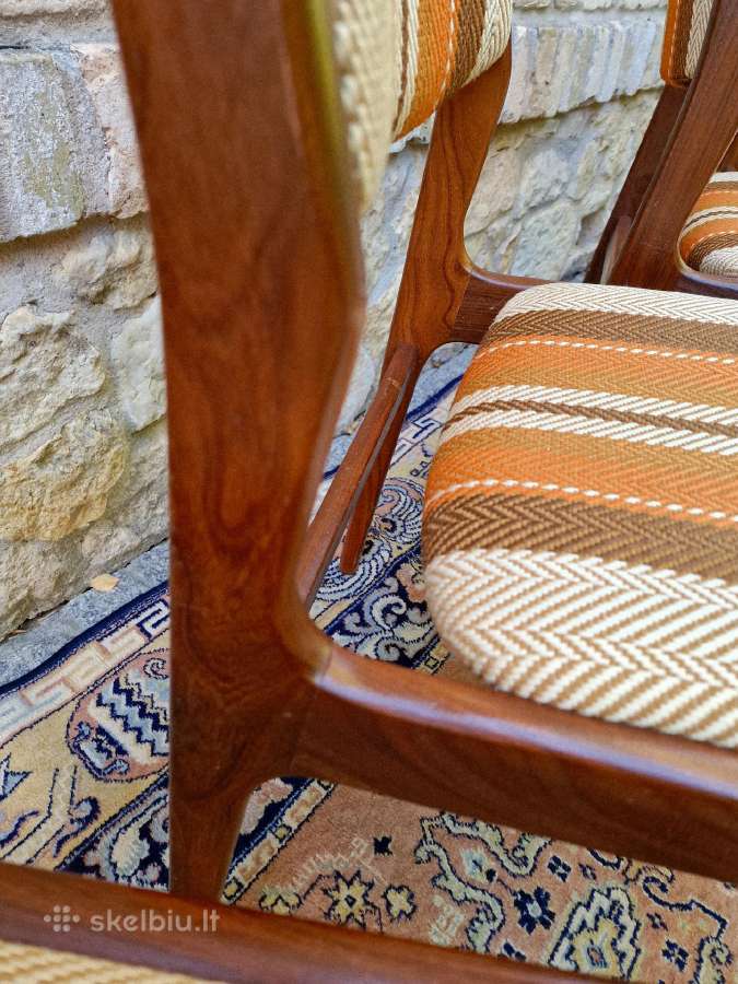 Vintažinės mid century tikmedžio kėdės - nuotraukos Nr. 5
