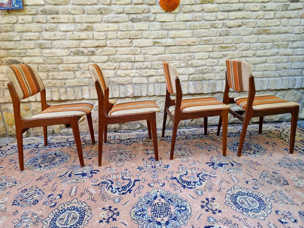 Vintažinės mid century tikmedžio kėdės - nuotraukos Nr. 6