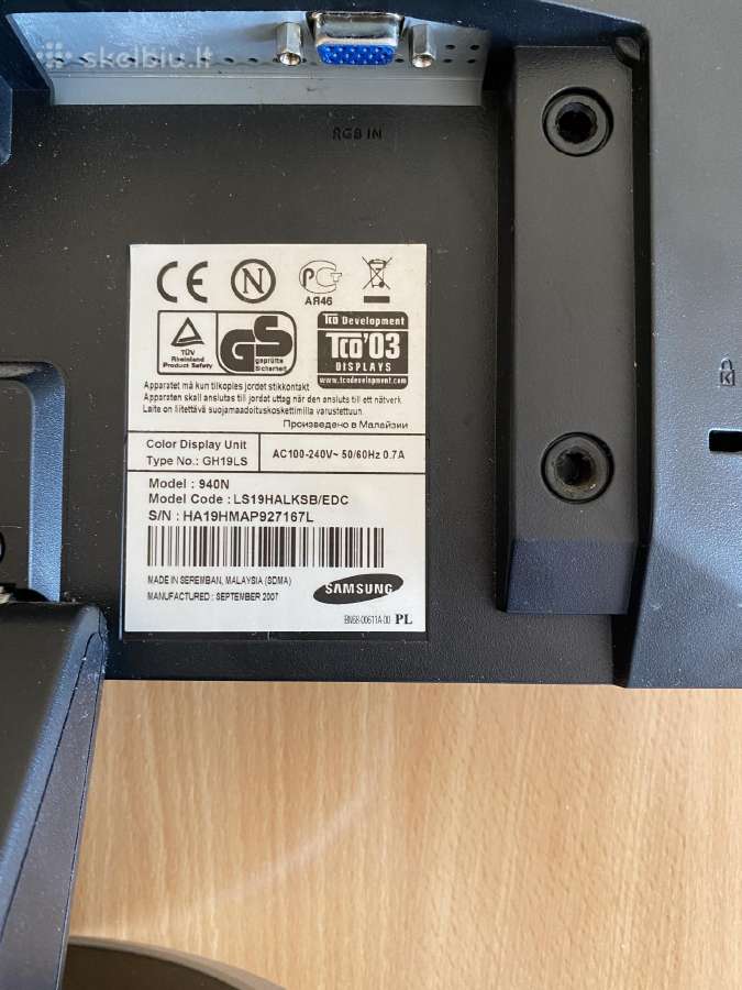 Monitorius Samsung Syncmaster 940n - nuotraukos Nr. 2