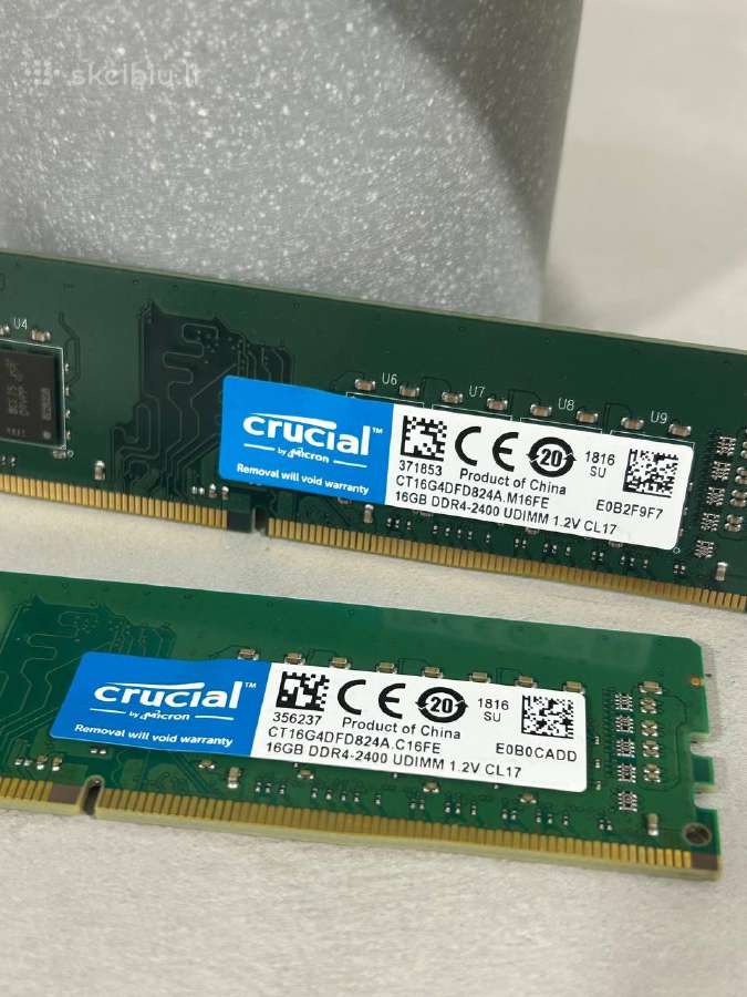 RAM Crusial 2x16gb 32gb cl17 2400mhz - nuotraukos Nr. 2