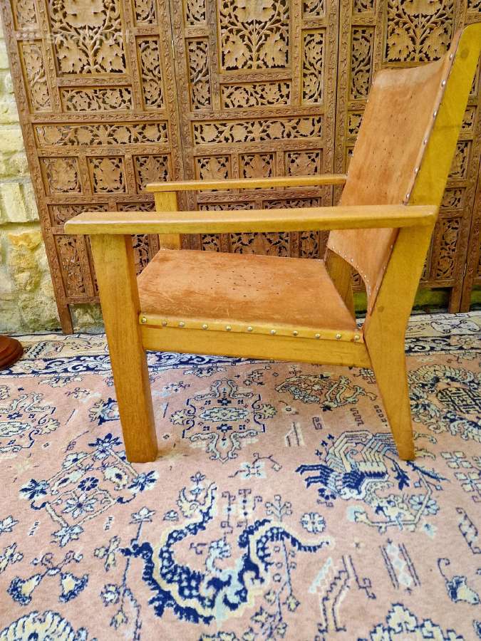 Vintažinis mid century "safari"st. odinis fotelis - nuotraukos Nr. 22