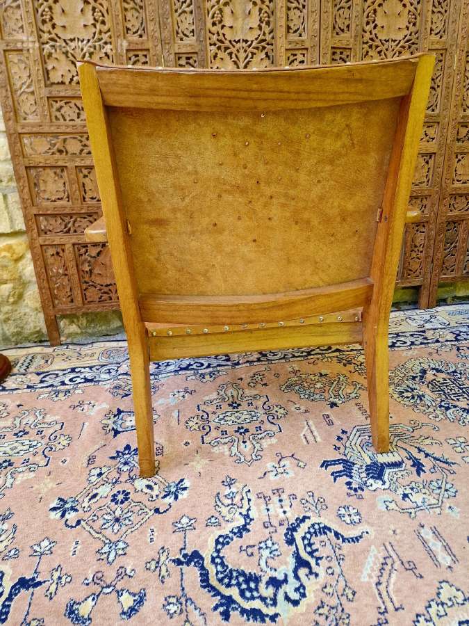 Vintažinis mid century "safari"st. odinis fotelis - nuotraukos Nr. 23