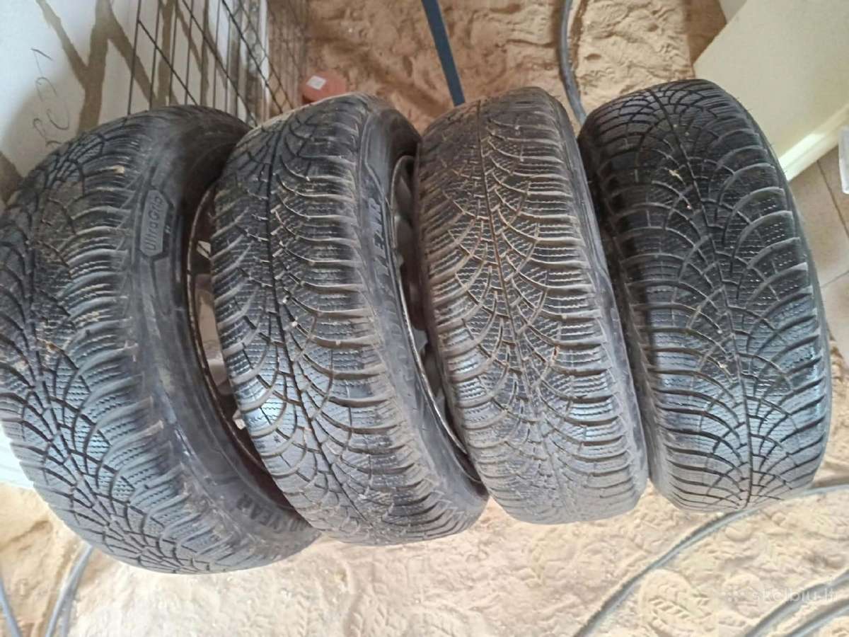Žieminės Goodyear R15 padangos ir lieti ratlankiai - nuotraukos Nr. 2