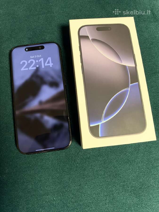 iPhone 16 Pro 265gb Black Titanium - nuotraukos Nr. 2