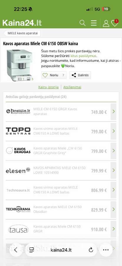 Mazai naudotas Miele kavos aparas - nuotraukos Nr. 5