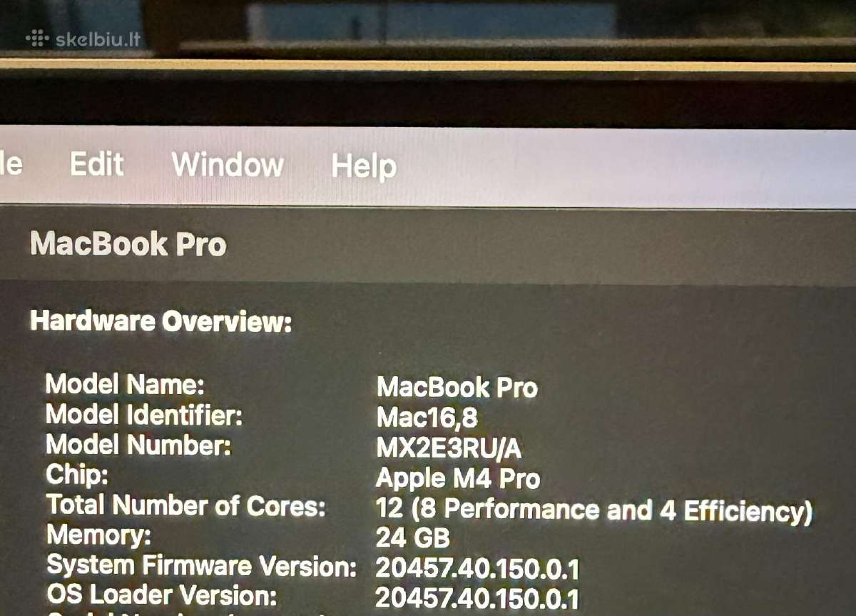 MacBook Pro m4 24gb 2025 - nuotraukos Nr. 5
