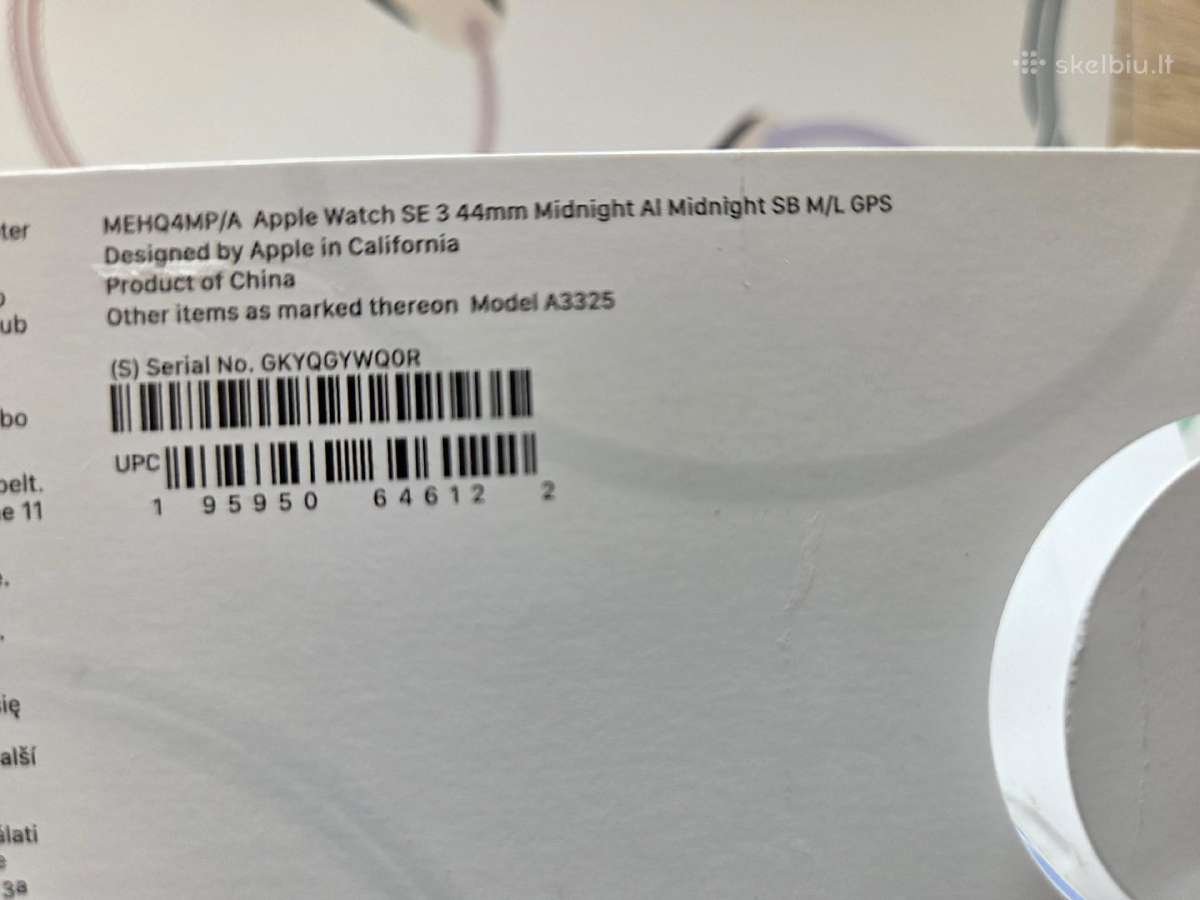 Apple Watch Se 3 GPS 44mm Išmanus laikrodis - nuotraukos Nr. 2
