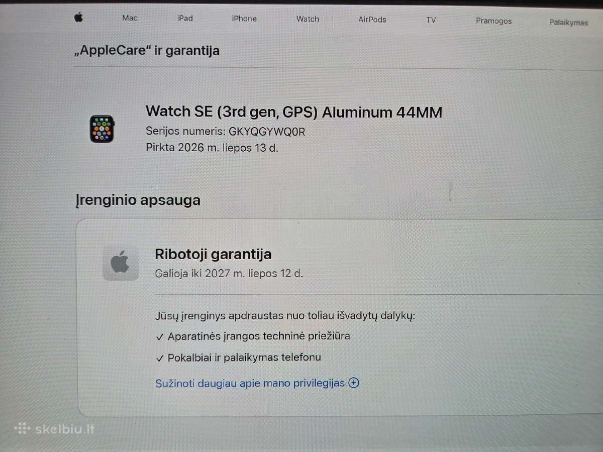 Apple Watch Se 3 GPS 44mm Išmanus laikrodis - nuotraukos Nr. 7
