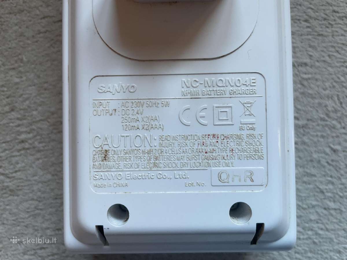 Sanyo Nc-mqn04e Ni-mh baterijų kroviklis Aa / Aa - nuotraukos Nr. 5
