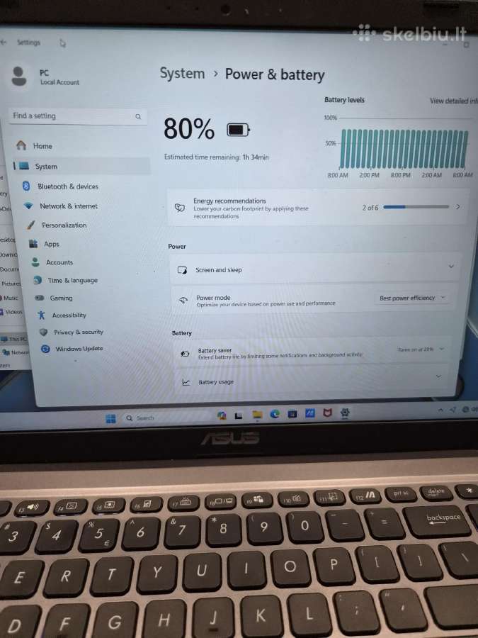 Asus Vivobook A516j (Intel i7) - nuotraukos Nr. 2