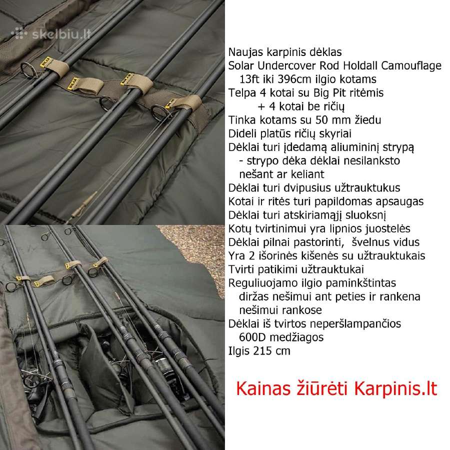 Solar Rod Holdall Camouflage karpinis dėklas 13ft - nuotraukos Nr. 3