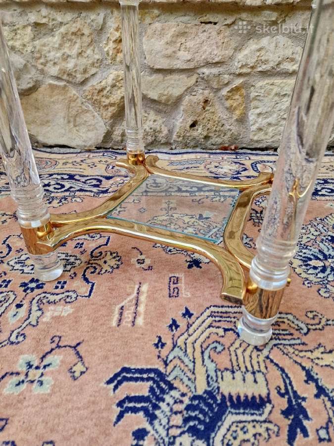 Vintažiniai mid century akrilo/stiklo staliukai - nuotraukos Nr. 20