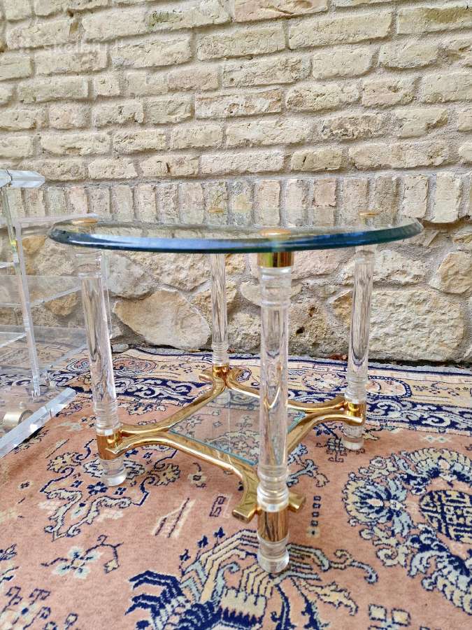 Vintažiniai mid century akrilo/stiklo staliukai - nuotraukos Nr. 23