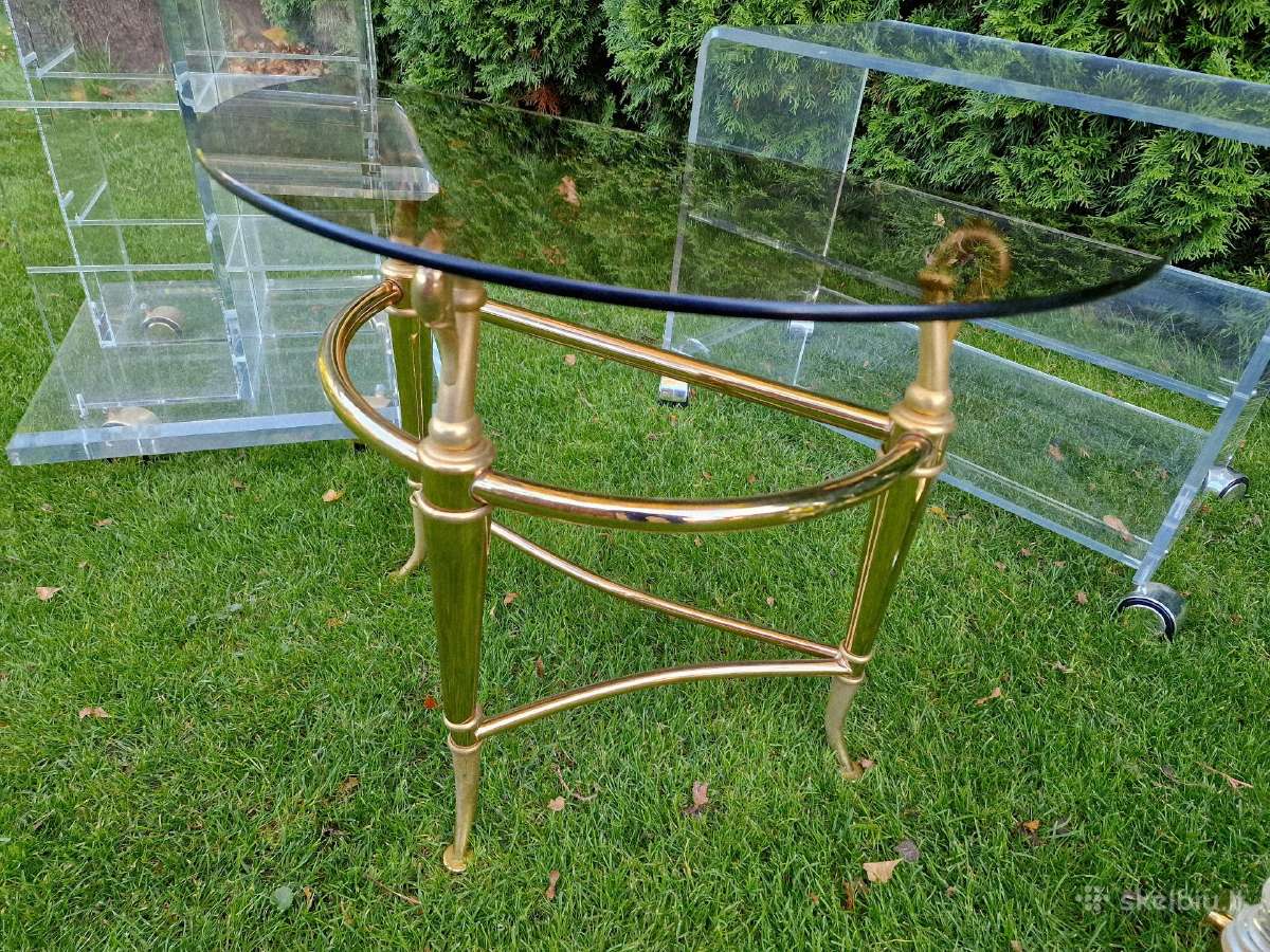 Vintažiniai mid century akrilo/stiklo staliukai - nuotraukos Nr. 26