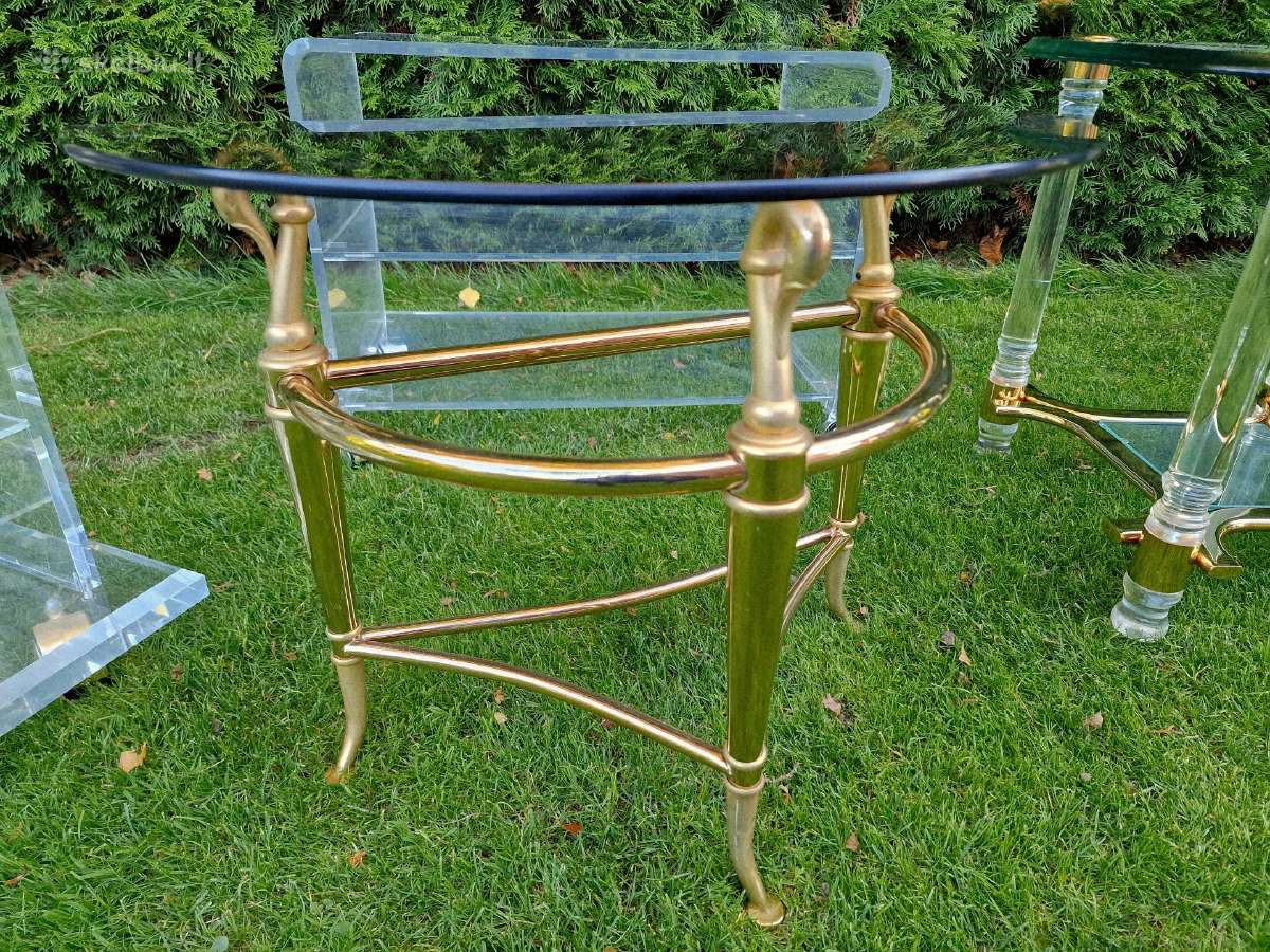 Vintažiniai mid century akrilo/stiklo staliukai - nuotraukos Nr. 30