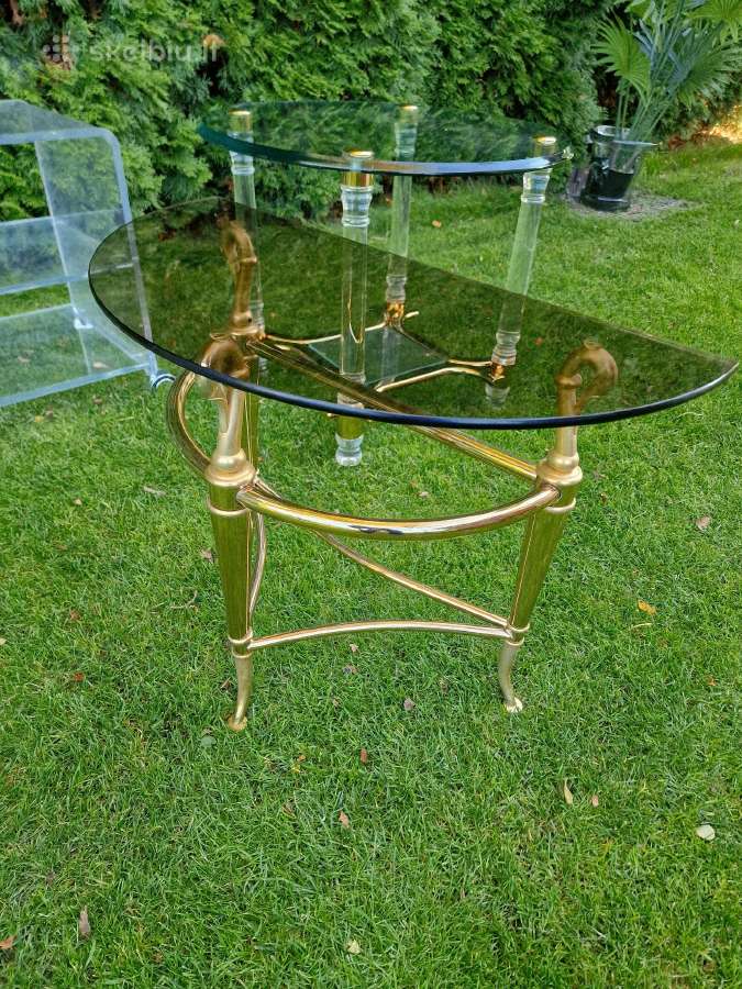Vintažiniai mid century akrilo/stiklo staliukai - nuotraukos Nr. 33