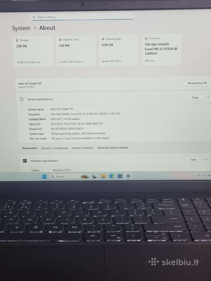 Dell Vostro 3510 - nuotraukos Nr. 8