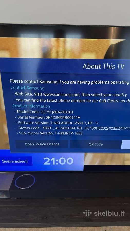 Samsung Qe75q60aa 75" Qled 4k TV - nuotraukos Nr. 2