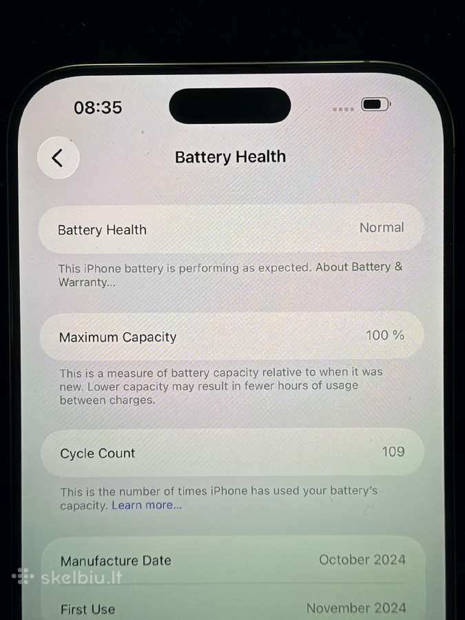 iPhone 16pro Max 256 GB Desert Titanium spalvos - nuotraukos Nr. 6