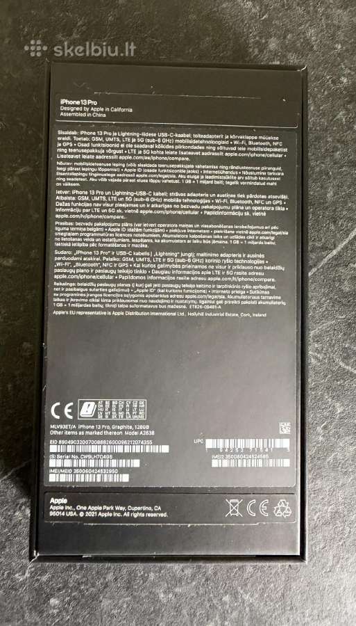 iPhone 13 pro 128gb - nuotraukos Nr. 4