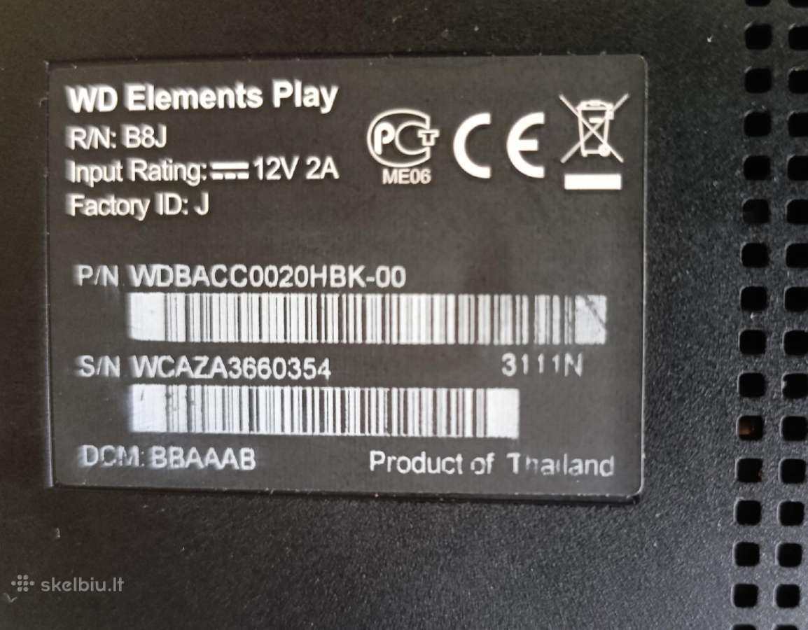 Išorinis HDD kietasis diskas Wd Elements 2tb. - nuotraukos Nr. 2