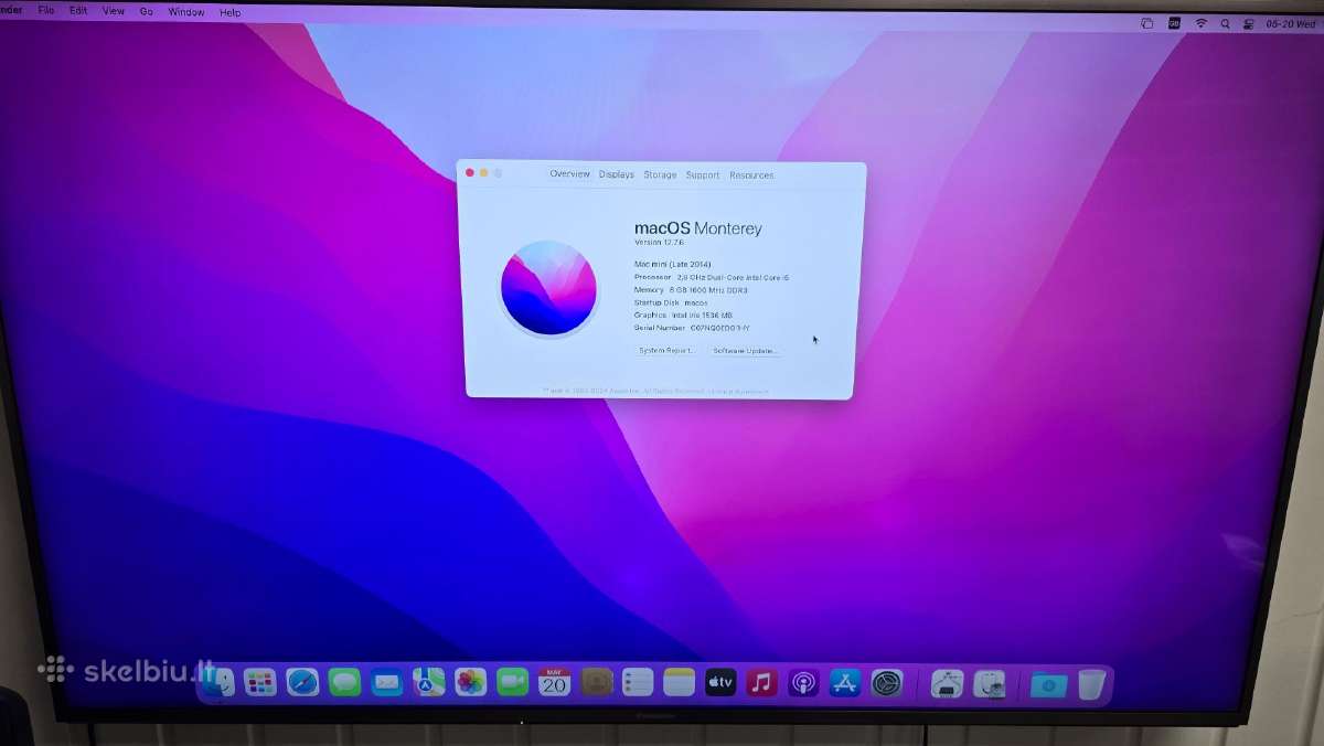 Mac Mini Late 2014 i5 8gb Batocera+ Monterey - nuotraukos Nr. 8