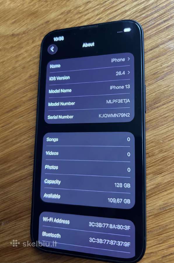 iPhone 13 128gb (Midnight) – Baterija 92% - nuotraukos Nr. 4