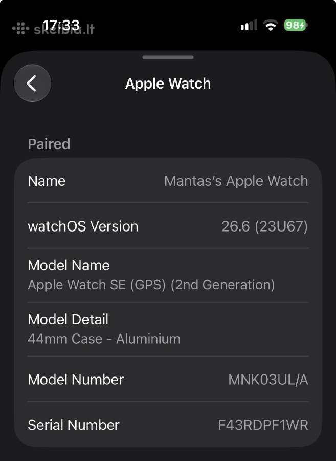 Apple watch Se 2 - nuotraukos Nr. 2