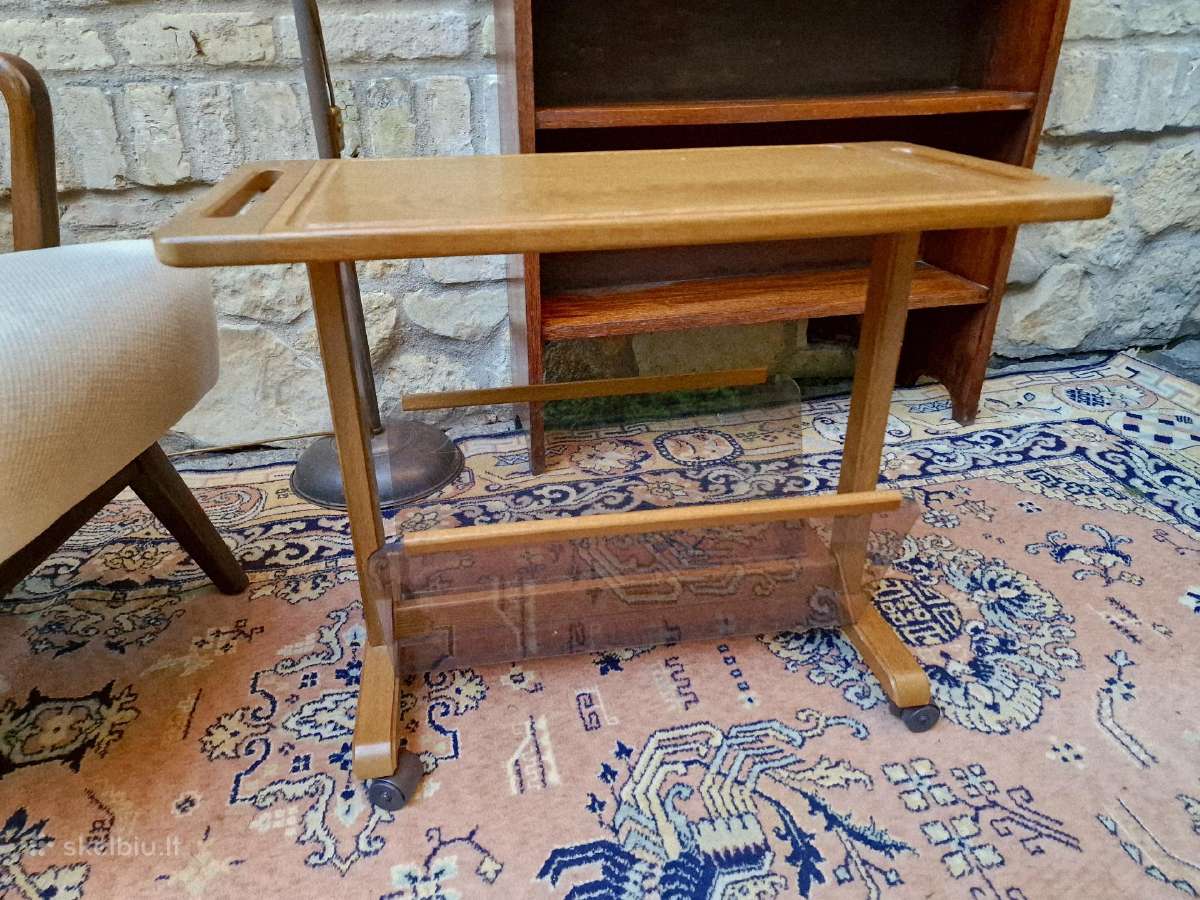Vintažinis mid century staliukas/laikraštinė - nuotraukos Nr. 7