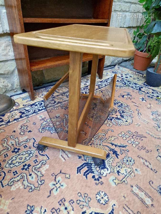 Vintažinis mid century staliukas/laikraštinė - nuotraukos Nr. 16