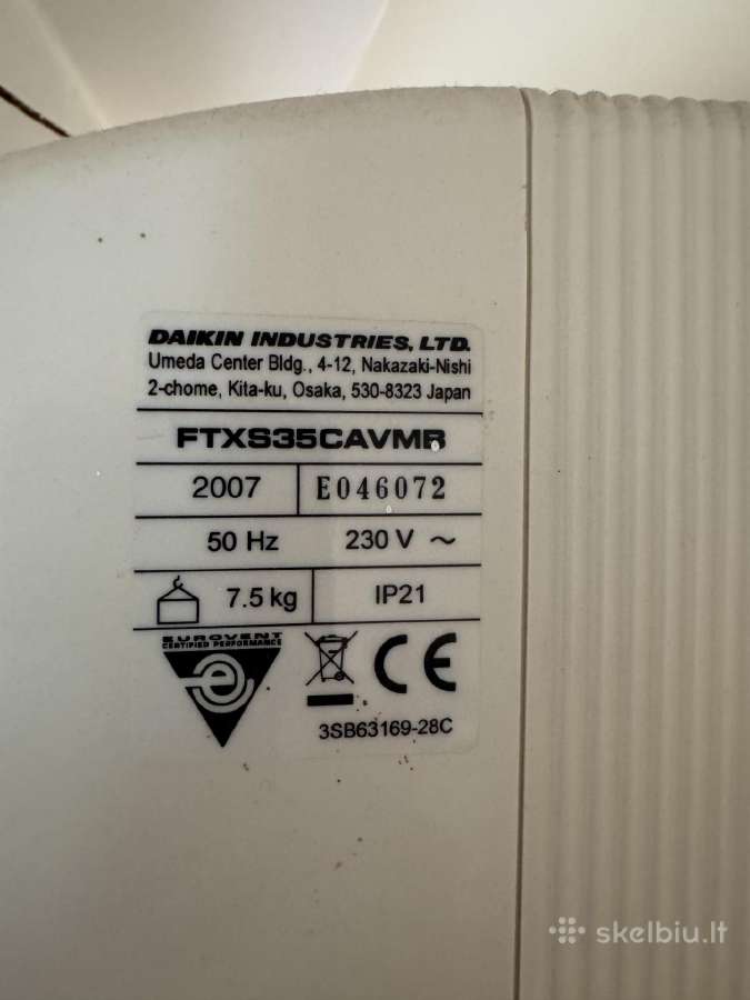 2 Daikin inverteriniai kondicionieriai Š siurbliai - nuotraukos Nr. 7