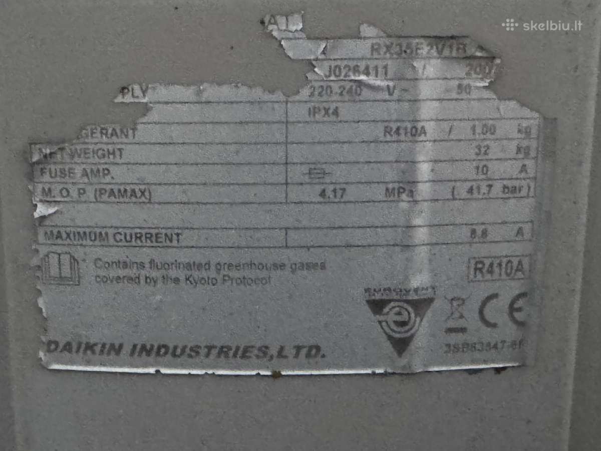 2 Daikin inverteriniai kondicionieriai Š siurbliai - nuotraukos Nr. 13