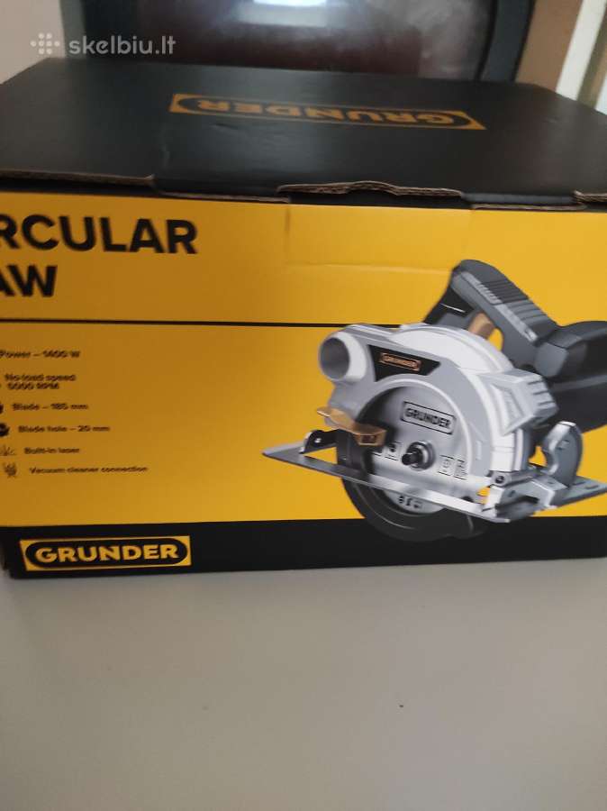 Naujas diskinis pjūklas Grunder 1400w garantija - nuotraukos Nr. 2