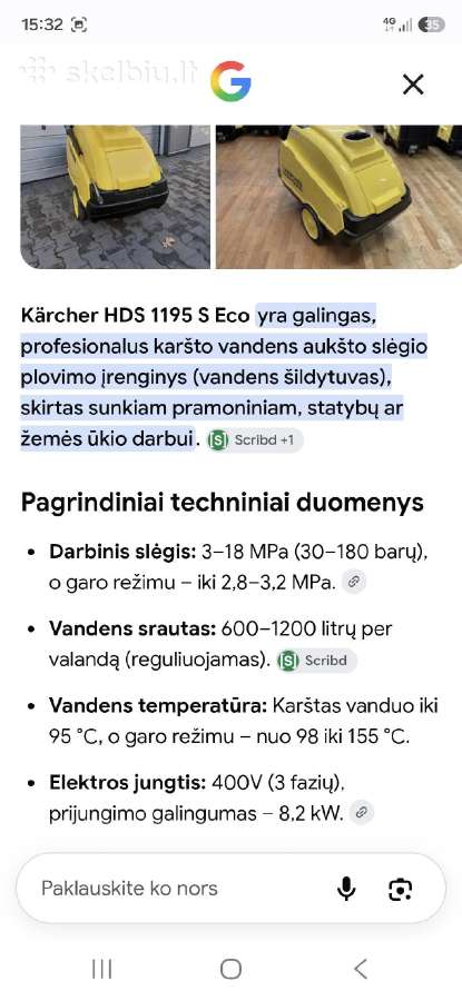 Karcher hds 1195 s Eco - nuotraukos Nr. 6