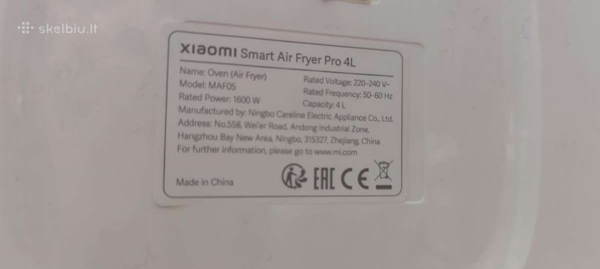 Xiaomi oro gruzdintuve - nuotraukos Nr. 2