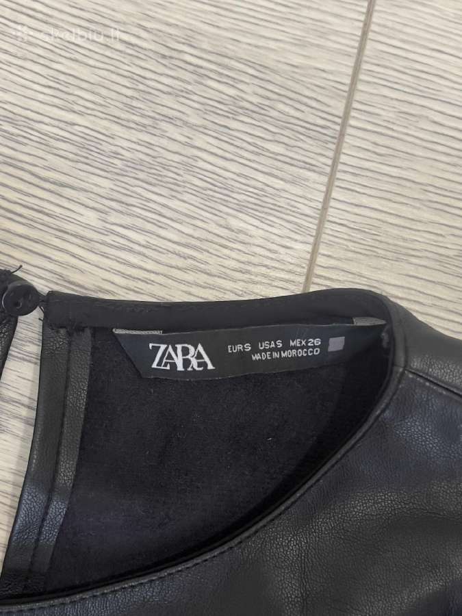 Zara juodas odos imitacijos komplektas - nuotraukos Nr. 3