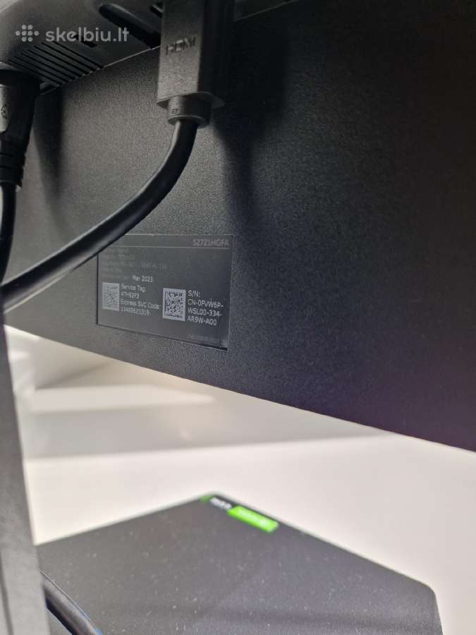 Lenktas žaidimų monitorius Dell 27",full HD,144hz - nuotraukos Nr. 4