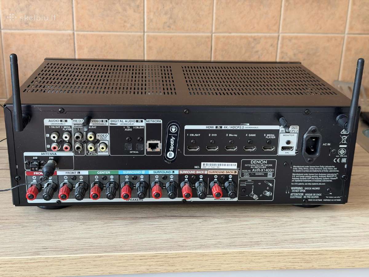 Stiprintuvas Denon Avr-x1400h - nuotraukos Nr. 4