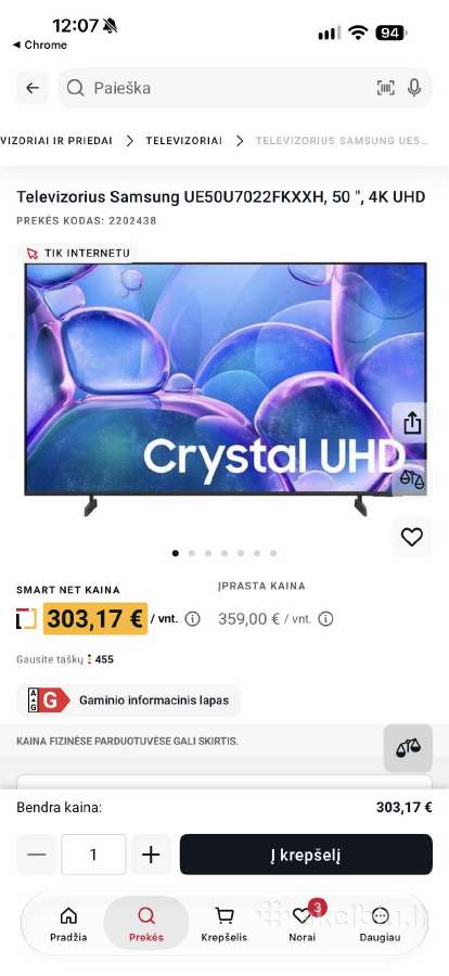 Televizorius Samsung - nuotraukos Nr. 2