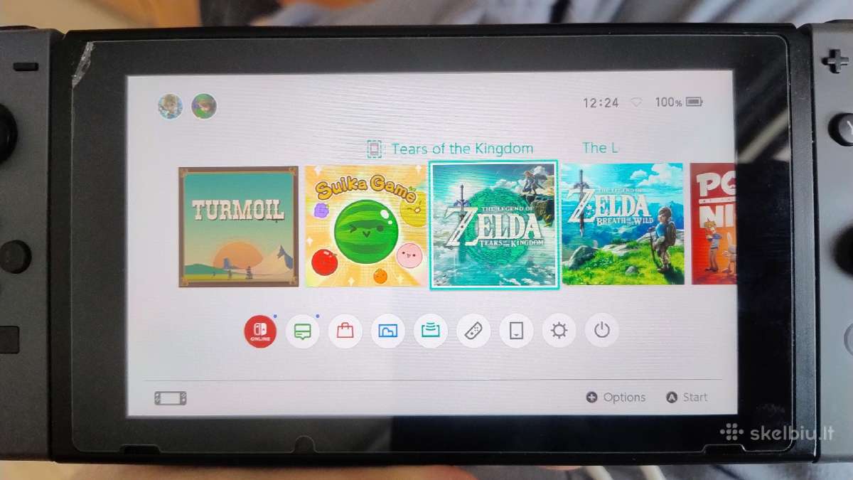 Nintendo Switch v1 su visais priedaia + Totk - nuotraukos Nr. 2