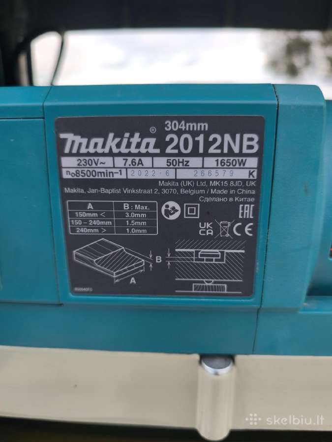Reismusavimo staklės Makita 2012nb - nuotraukos Nr. 2