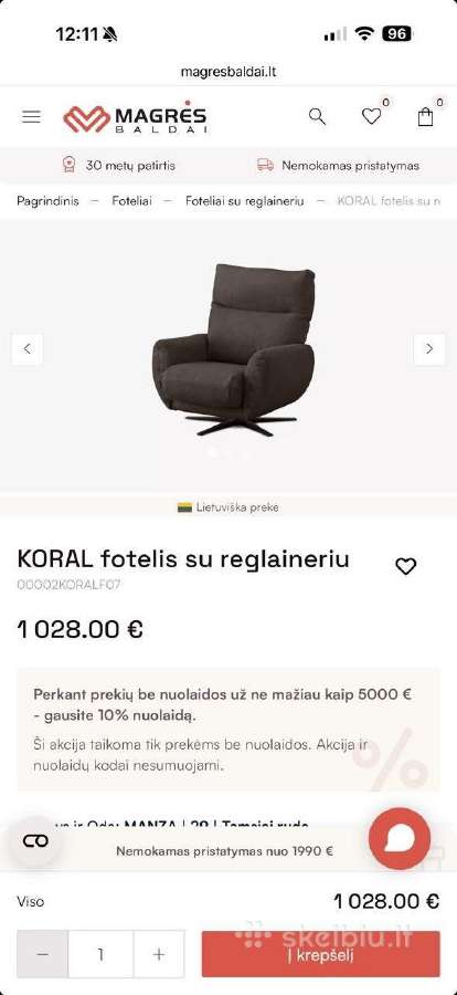 Poilsio fotelis - nuotraukos Nr. 5